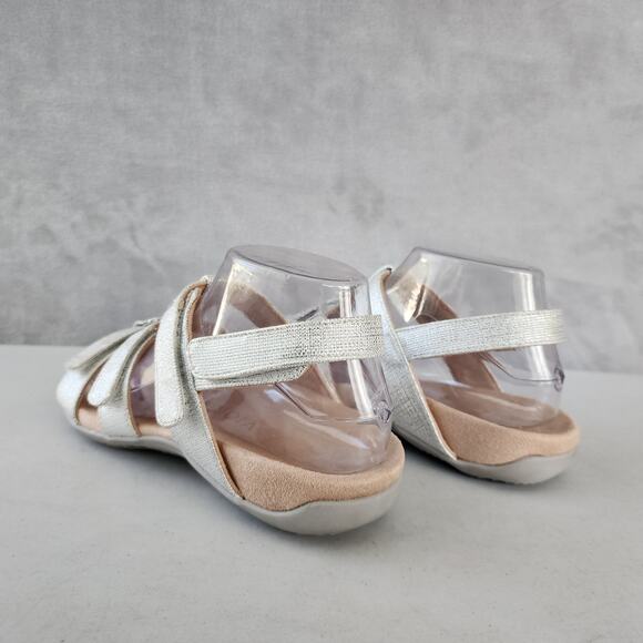 Vionic Sandals Womens Size 7 Enamel Trim Beads Adjustable Straps Amber Pearl - Picture 5 of 11